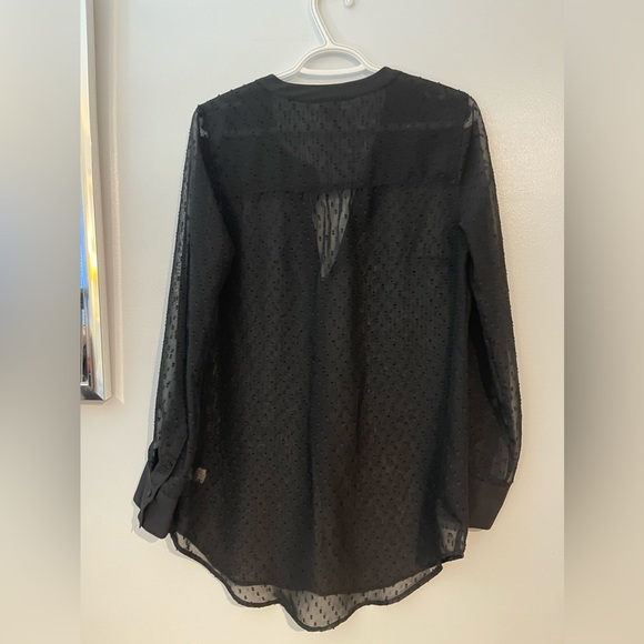 Medina size M black sheer with knitted black polka dots - Picture 4 of 5